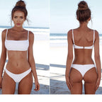 Swimwear Women Bikini Set Hollow Out Swimsuit Padded Halter Padded Push Up Bikini Set Two Pieces Swimsuit For Women Swimwear Bathing Suit Gifts For Mom Wife Girlfriend Lace Up Two Piece Bathing Suit Stevvex