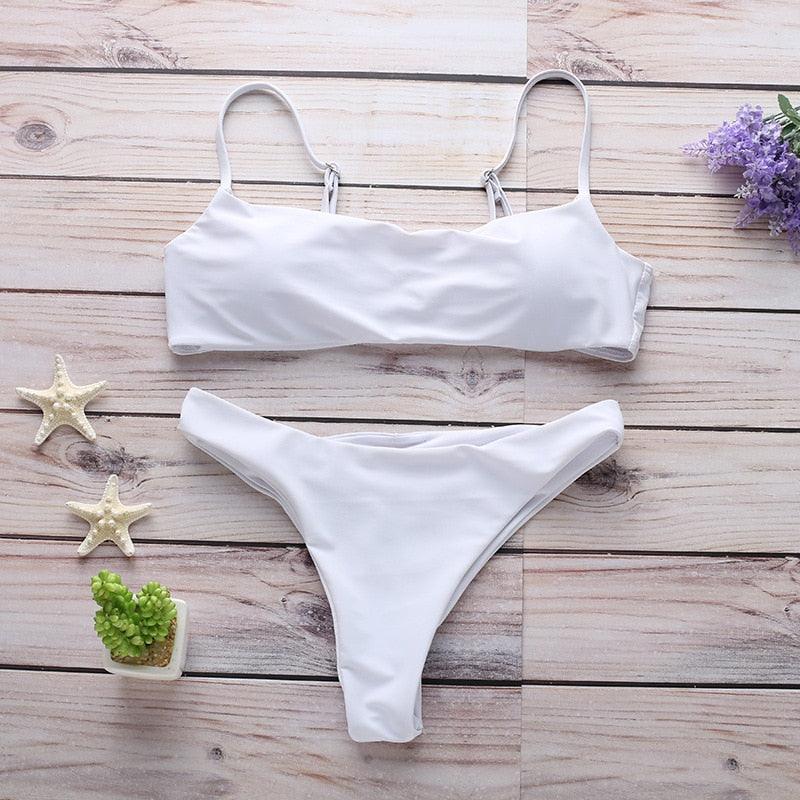 Swimwear Women Bikini Set Hollow Out Swimsuit Padded Halter Padded Push Up Bikini Set Two Pieces Swimsuit For Women Swimwear Bathing Suit Gifts For Mom Wife Girlfriend Lace Up Two Piece Bathing Suit Stevvex