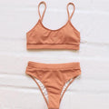 Swimwear Women Swimsuit Push Up Bikinis Fashion Women's Solid Color Bikini Pad Swimwear Swimsuit Beachwear Set Triangle Bikini Bathing Suits Stevvex