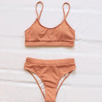 Swimwear Women Swimsuit Push Up Bikinis Fashion Women's Solid Color Bikini Pad Swimwear Swimsuit Beachwear Set Triangle Bikini Bathing Suits Stevvex