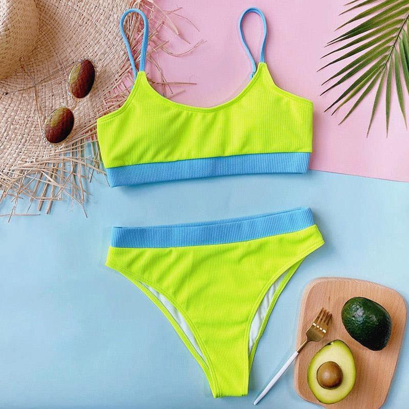 Swimwear Women Swimsuit Push Up Bikinis Fashion Women's Solid Color Bikini Pad Swimwear Swimsuit Beachwear Set Triangle Bikini Bathing Suits Stevvex