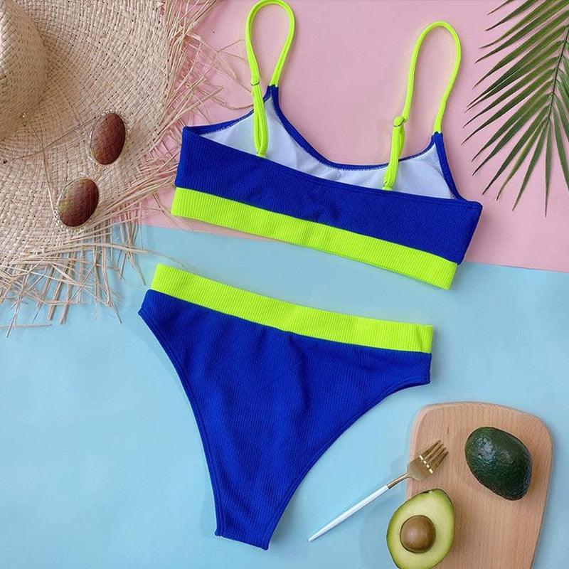 Swimwear Women Swimsuit Push Up Bikinis Fashion Women's Solid Color Bikini Pad Swimwear Swimsuit Beachwear Set Triangle Bikini Bathing Suits Stevvex