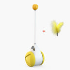 Swing Toys for Cats Kitten Interactive Balance Car Cat Chasing Toy With Catnip Funny Pet Products Indoor Cats Chaser Toys with Feather Catnip Ball Balanced Exercise Wheel Toy for Cats Chasing Hunting Playing Stevvex