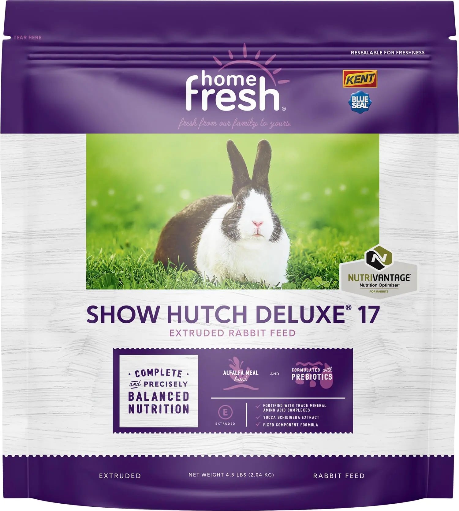 Blue Seal Fresh Show Hutch Deluxe 17 Rabbit Food - Resealable Packaging to Hold in Freshness Promotes a Healthy Digestive System and Proper Intake - 4.5 LB Bag Lootquake LLC