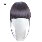 Synthetic Air Bangs Heat Resistant Hairpieces Hair Women Natural Short Black Brown Bangs Hair Clips For Extensions Natural Flat Neat Bangs With Temples For Women One Piece Hairpiece Stevvex