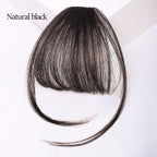 Synthetic Air Bangs Heat Resistant Hairpieces Hair Women Natural Short Black Brown Bangs Hair Clips For Extensions Natural Flat Neat Bangs With Temples For Women One Piece Hairpiece Stevvex