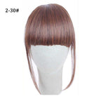 Synthetic Air Bangs Heat Resistant Hairpieces Hair Women Natural Short Black Brown Bangs Hair Clips For Extensions Natural Flat Neat Bangs With Temples For Women One Piece Hairpiece Stevvex