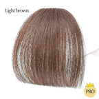 Synthetic Air Bangs Heat Resistant Hairpieces Hair Women Natural Short Black Brown Bangs Hair Clips For Extensions Natural Flat Neat Bangs With Temples For Women One Piece Hairpiece Stevvex