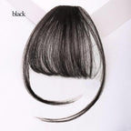 Synthetic Air Bangs Heat Resistant Hairpieces Hair Women Natural Short Black Brown Bangs Hair Clips For Extensions Natural Flat Neat Bangs With Temples For Women One Piece Hairpiece Stevvex