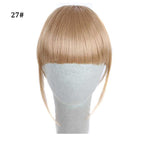 Synthetic Air Bangs Heat Resistant Hairpieces Hair Women Natural Short Black Brown Bangs Hair Clips For Extensions Natural Flat Neat Bangs With Temples For Women One Piece Hairpiece Stevvex
