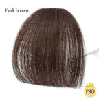 Synthetic Air Bangs Heat Resistant Hairpieces Hair Women Natural Short Black Brown Bangs Hair Clips For Extensions Natural Flat Neat Bangs With Temples For Women One Piece Hairpiece Stevvex