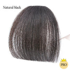 Synthetic Air Bangs Heat Resistant Hairpieces Hair Women Natural Short Black Brown Bangs Hair Clips For Extensions Natural Flat Neat Bangs With Temples For Women One Piece Hairpiece Stevvex