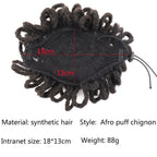 Synthetic Dread Locks Chignon Faux Locks Hair Bun Hairpiece Drawstring Pony Tail Clip in Hair Extensions For Black Women Clip in Hair Extension For Volumized Hair Buns For Girls Stevvex