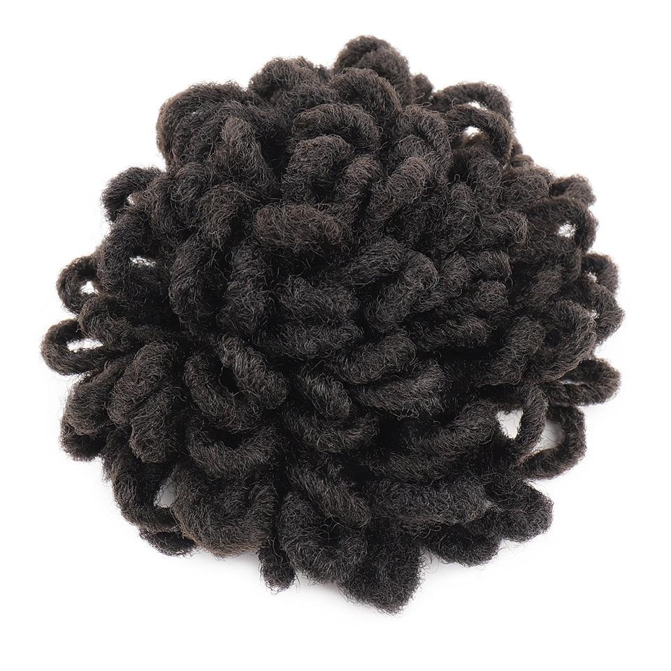 Synthetic Dread Locks Chignon Faux Locks Hair Bun Hairpiece Drawstring Pony Tail Clip in Hair Extensions For Black Women Clip in Hair Extension For Volumized Hair Buns For Girls Stevvex