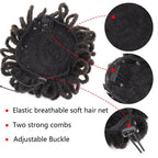 Synthetic Dread Locks Chignon Faux Locks Hair Bun Hairpiece Drawstring Pony Tail Clip in Hair Extensions For Black Women Clip in Hair Extension For Volumized Hair Buns For Girls Stevvex
