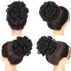 Synthetic Dread Locks Chignon Faux Locks Hair Bun Hairpiece Drawstring Pony Tail Clip in Hair Extensions For Black Women Clip in Hair Extension For Volumized Hair Buns For Girls Stevvex