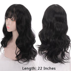 Synthetic Wigs For Women Daily Cosplay Long Water Wave  Lolita Wig With Bangs Cold Brown Heat Resistant Hair Bob Wigs For Black Women Cosplay Wigs For Women Gifts for Girlfriends Stevvex