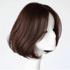Synthetic Wigs Short Wavy Womens Wig Natural Part Side Hair Black Brown Wigs For Women Heat Resistant Daily Wigs For Black Women Cosplay Wigs For Women Gifts for Girlfriends Stevvex