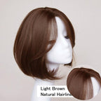 Synthetic Wigs Short Wavy Womens Wig Natural Part Side Hair Black Brown Wigs For Women Heat Resistant Daily Wigs For Black Women Cosplay Wigs For Women Gifts for Girlfriends Stevvex