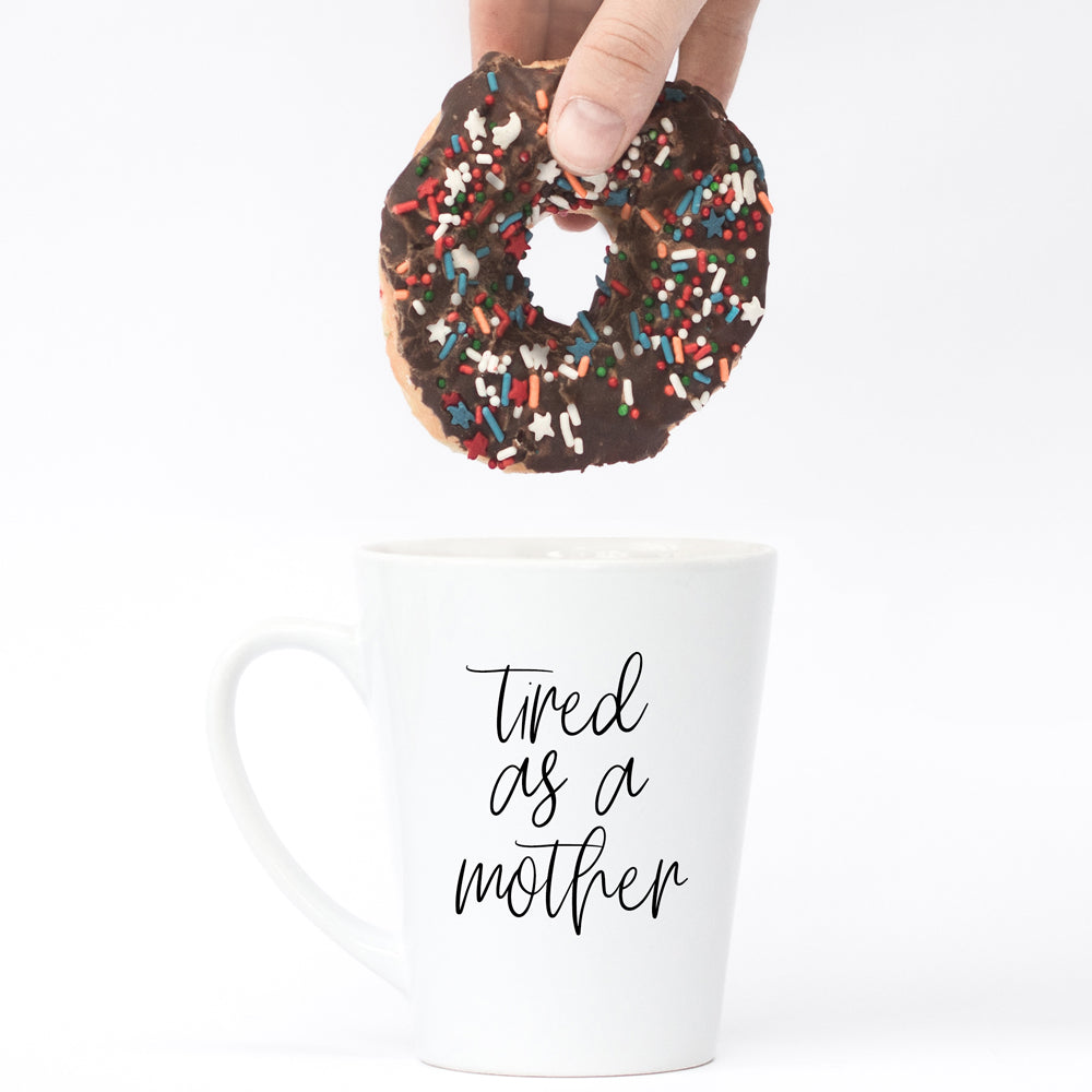Tired As A Mother Grande Limited Edition Round 2 Mug Gift For Mom Navy Royal Blue Or White BandsCo Straps