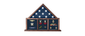 Memorial Flag Case, Three Bay shadow box perfect size case for a your mantle, holds 3'x5' flag a ample amount of memorabilia. The Military Gift Store