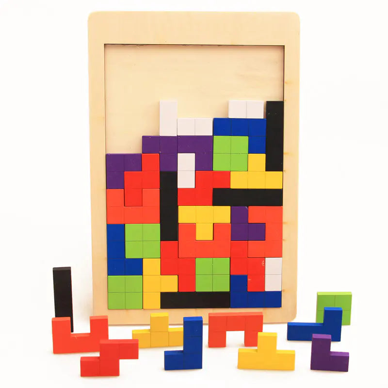Children's Tetris Wooden Puzzle Pi-Mart
