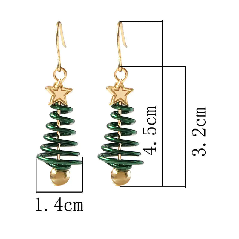 Christmas Earrings Tree Star DIY Earrings Lootquake LLC