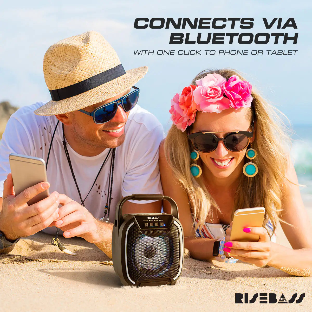 8" 600 watt Speaker - Portable Wireless Bluetooth Speaker with TWS Function Pi-Mart