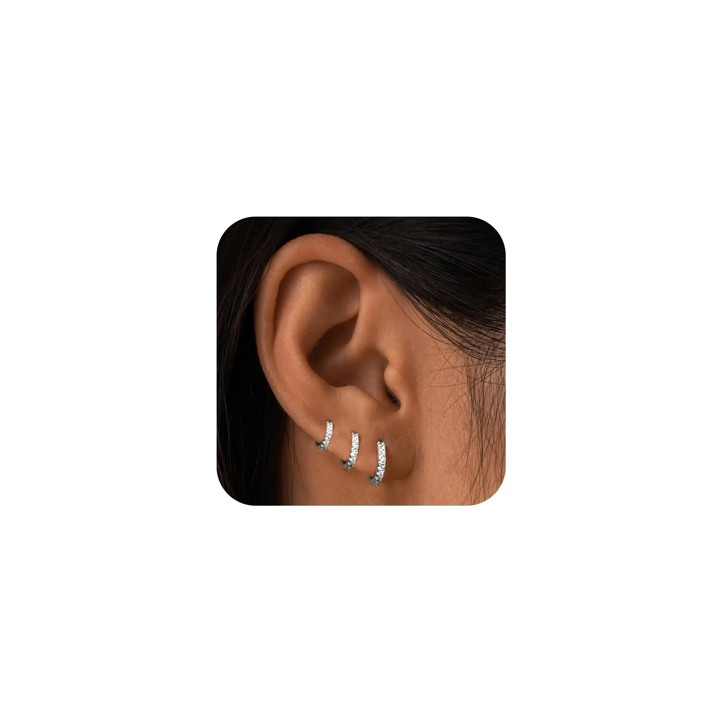 Gokeey Small Gold Hoop Earrings Set 14K Gold Plated Huggie Earrings Set for Multiple PiercingsDainty Gold Stud Earrings Stack Dangle Earrings for Women (cz earrings)