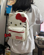 Red White Bow Backpack Bag Pi-Mart