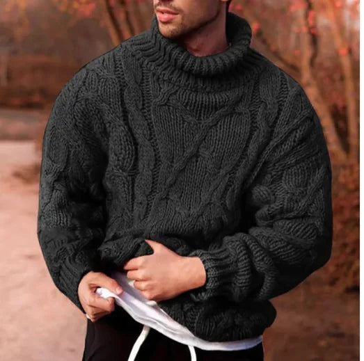Cozy Turtleneck Knit Jacket Sweater Pi-Mart