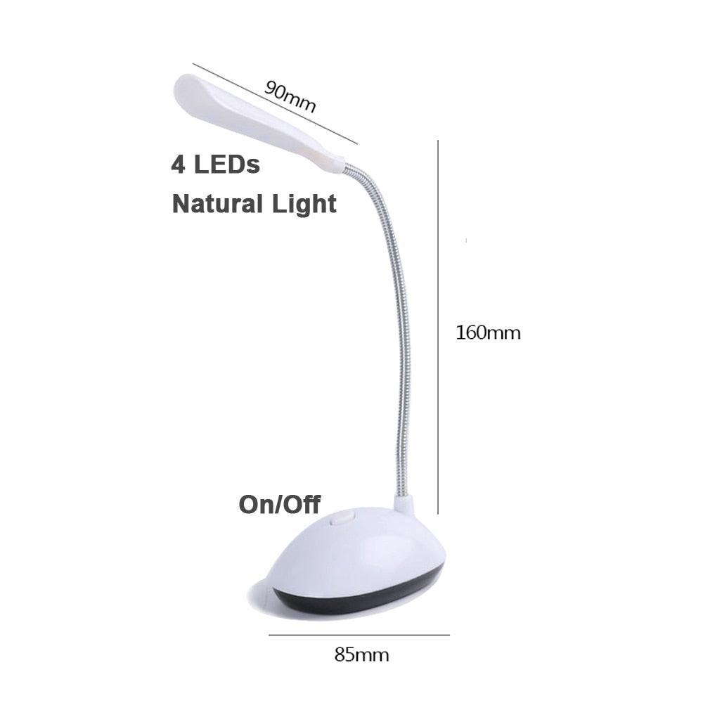 Table Lamp For Study LED Desk Lamp 3XAAA Battery Not Include Dimmable Mini Table Top Lantern Cute Book Light Office Smart Decorative Table Lamp Cute Study Lamps for Bedroom Décor Stevvex