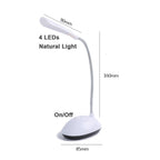 Table Lamp For Study LED Desk Lamp 3XAAA Battery Not Include Dimmable Mini Table Top Lantern Cute Book Light Office Smart Decorative Table Lamp Cute Study Lamps for Bedroom Décor Stevvex