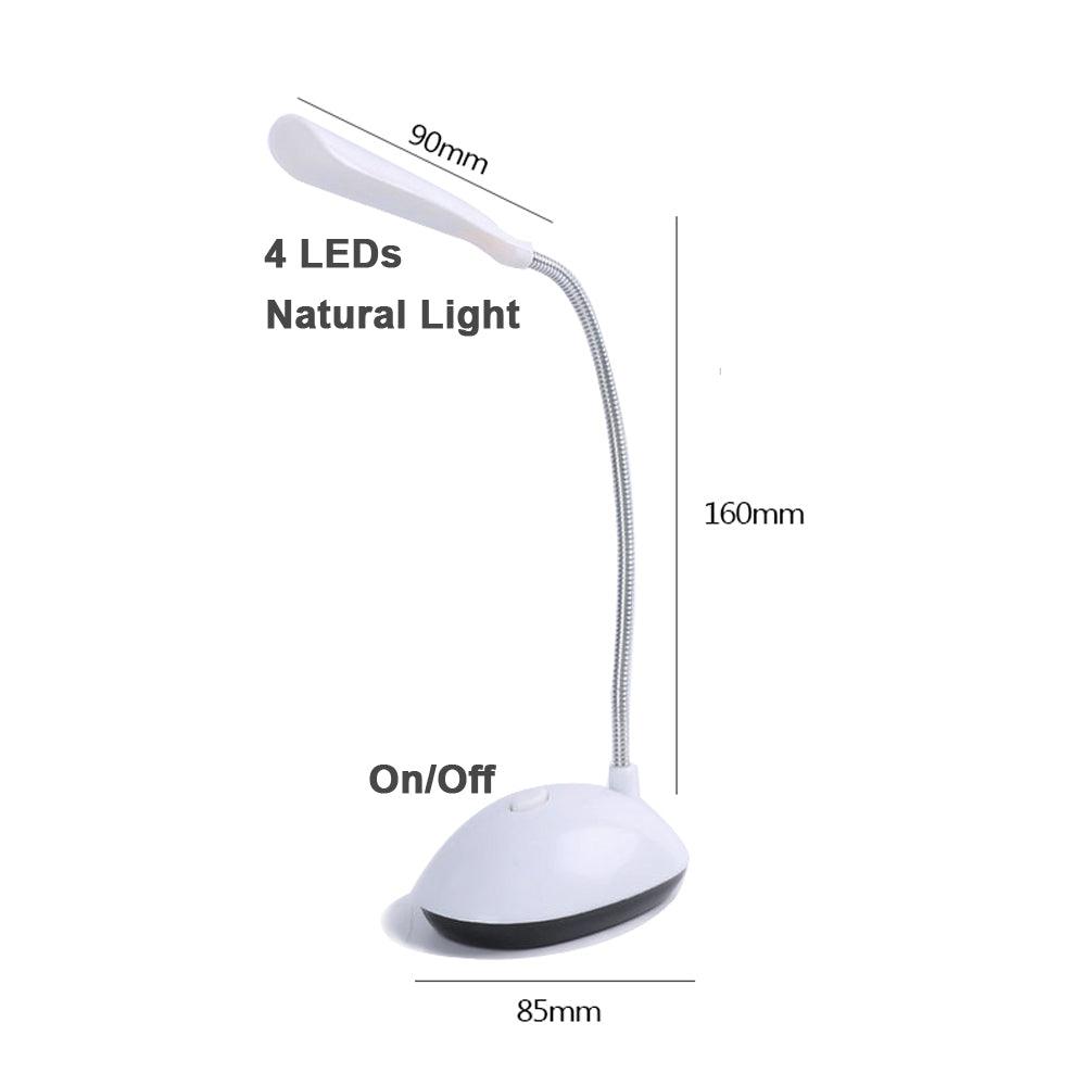 Table Lamp For Study LED Desk Lamp 3XAAA Battery Not Include Dimmable Mini Table Top Lantern Cute Book Light Office Smart Decorative Table Lamp Cute Study Lamps for Bedroom Décor Stevvex