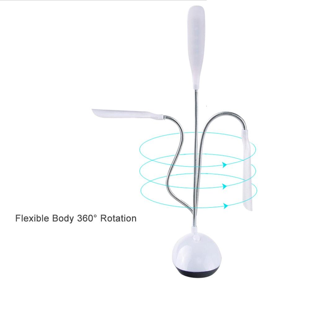 Table Lamp For Study LED Desk Lamp 3XAAA Battery Not Include Dimmable Mini Table Top Lantern Cute Book Light Office Smart Decorative Table Lamp Cute Study Lamps for Bedroom Décor Stevvex
