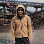 Tactical Jacket Combat Jacket Outdoor Sports Hiking Men's Lightweight Soft Jacket Warm Multi-Pockets Outdoor Hooded Jacket Adventure Jacket For Hiking Training Stevvex