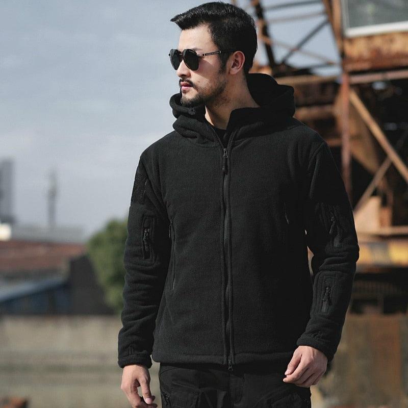 Tactical Jacket Combat Jacket Outdoor Sports Hiking Men's Lightweight Soft Jacket Warm Multi-Pockets Outdoor Hooded Jacket Adventure Jacket For Hiking Training Stevvex