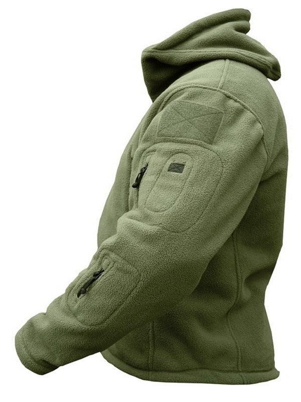 Tactical Jacket Combat Jacket Outdoor Sports Hiking Men's Lightweight Soft Jacket Warm Multi-Pockets Outdoor Hooded Jacket Adventure Jacket For Hiking Training Stevvex