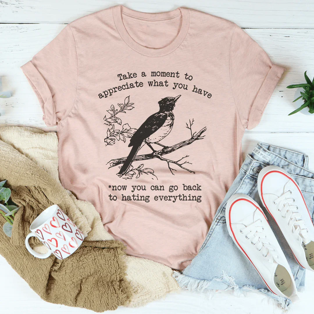 Take A Moment To Appreciate What You Have Tee Peachy Sunday