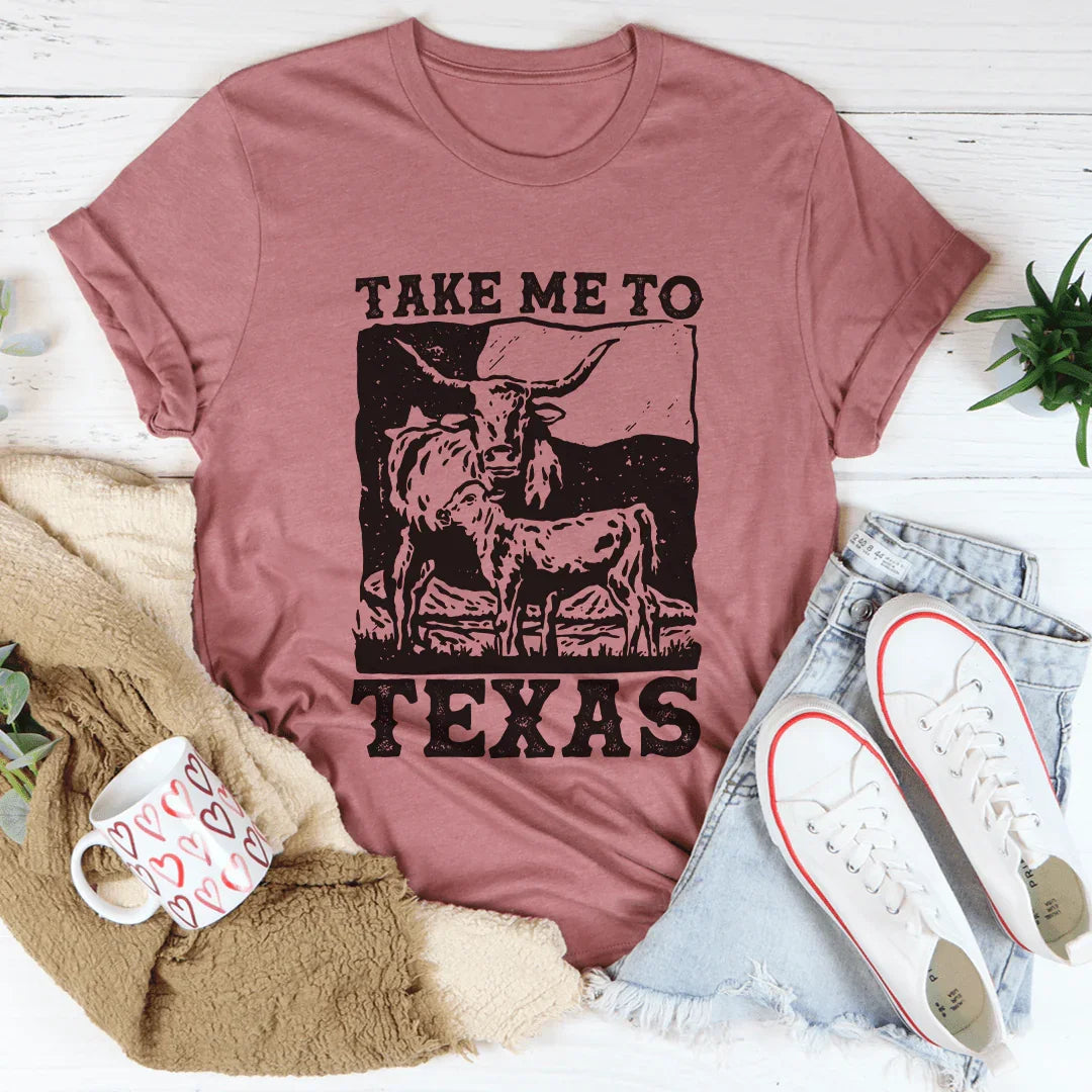Take Me To Texas Tee Peachy Sunday