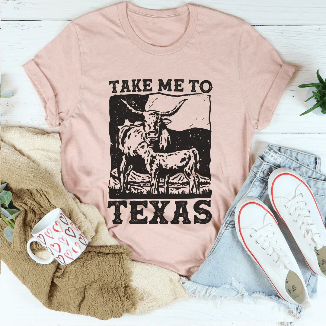 Take Me To Texas Tee Peachy Sunday