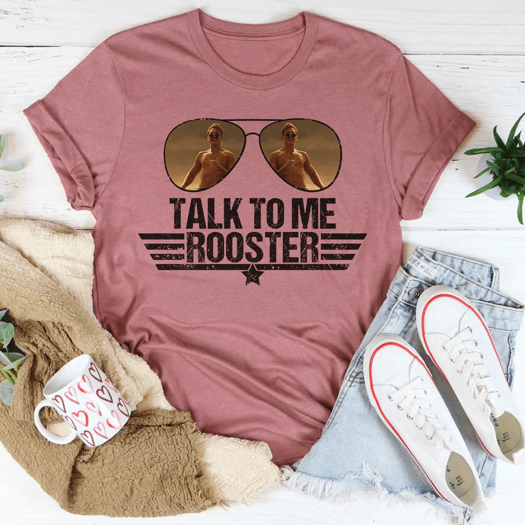 Talk To Me Rooster Tee Peachy Sunday