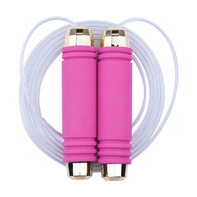 Tangle-Free Rapid Speed Jumping Rope Cable With Ball Bearings Steel Skipping Rope Adjustable Rapid Speed Jumping Ropes Cable Foam Handles Steel Jump Ropes For Gym Fitness Home Exercise Stevvex
