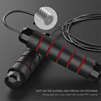 Tangle-Free Rapid Speed Jumping Rope Cable With Ball Bearings Steel Skipping Rope Adjustable Rapid Speed Jumping Ropes Cable Foam Handles Steel Jump Ropes For Gym Fitness Home Exercise Stevvex