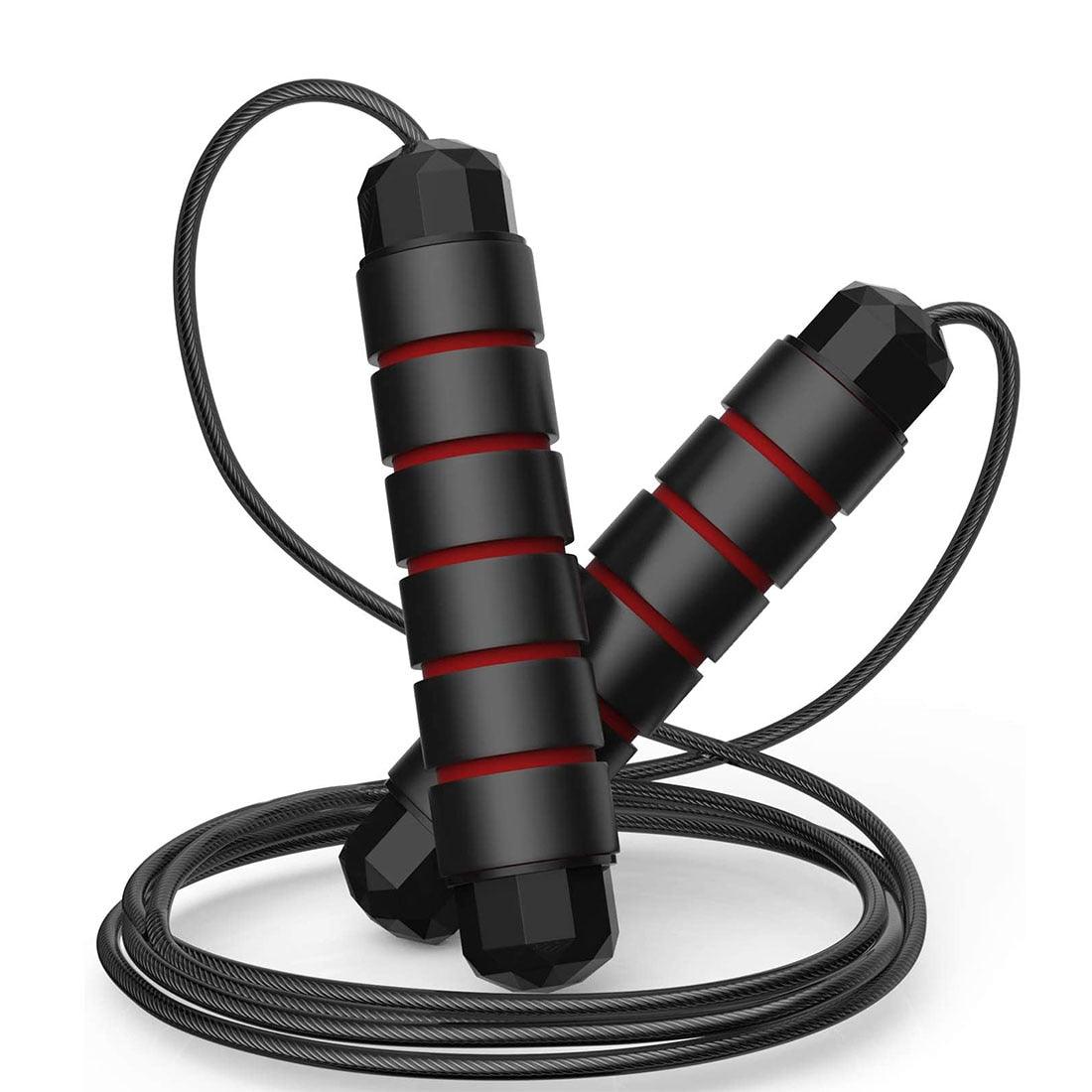 Tangle-Free Rapid Speed Jumping Rope Cable With Ball Bearings Steel Skipping Rope Adjustable Rapid Speed Jumping Ropes Cable Foam Handles Steel Jump Ropes For Gym Fitness Home Exercise Stevvex