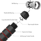 Tangle-Free Rapid Speed Jumping Rope Cable With Ball Bearings Steel Skipping Rope Adjustable Rapid Speed Jumping Ropes Cable Foam Handles Steel Jump Ropes For Gym Fitness Home Exercise Stevvex