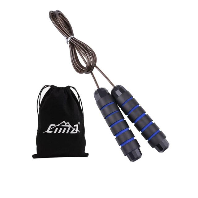 Tangle-Free Rapid Speed Jumping Rope Cable With Ball Bearings Steel Skipping Rope Adjustable Rapid Speed Jumping Ropes Cable Foam Handles Steel Jump Ropes For Gym Fitness Home Exercise Stevvex