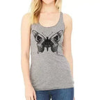 Butterfly skull racerback tank - SJB-DIAMOND ELITES