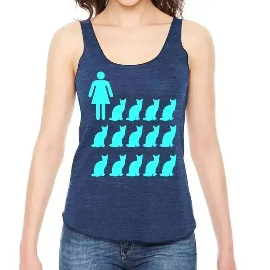 Crazy cat lady tank top - SJB-DIAMOND ELITES