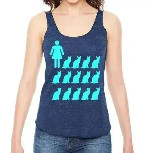 Crazy cat lady tank top - SJB-DIAMOND ELITES